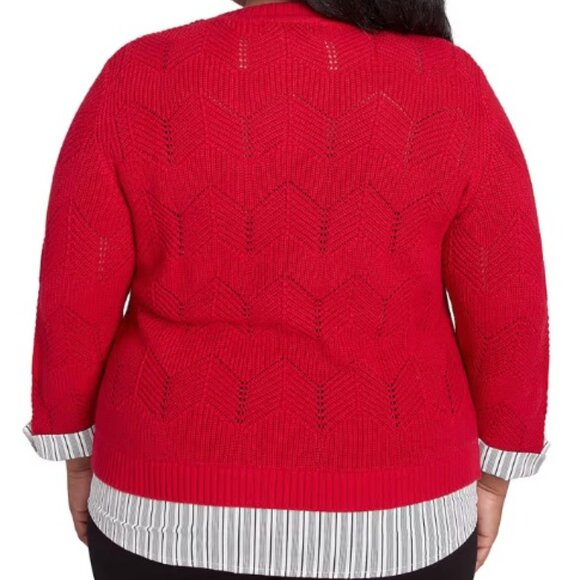 Alfred Dunner Sweater & Necklace Set 1X (303) - Picture 2 of 12